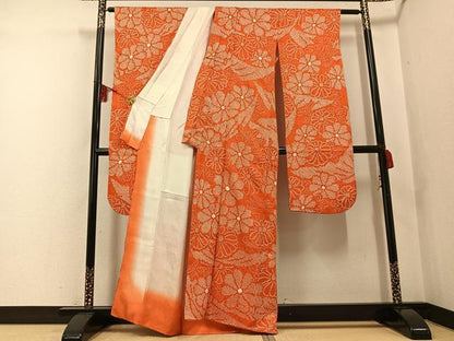 平和屋着物●豪華振袖 総絞り 花尽くし 正絹 逸品 AABF6946ph