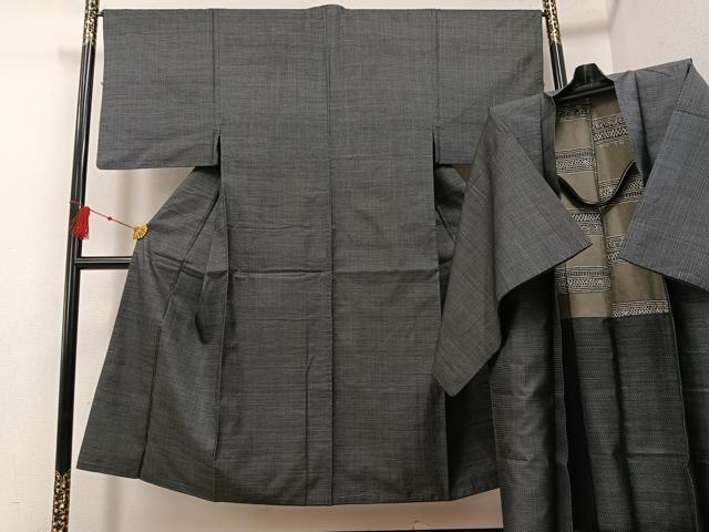 平和屋着物●男性 本場大島紬 アンサンブル 100亀甲 総詰め 正絹 逸品 AABF6952ph