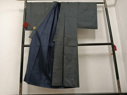 平和屋着物●男性 本場大島紬 アンサンブル 100亀甲 総詰め 正絹 逸品 AABF6952ph
