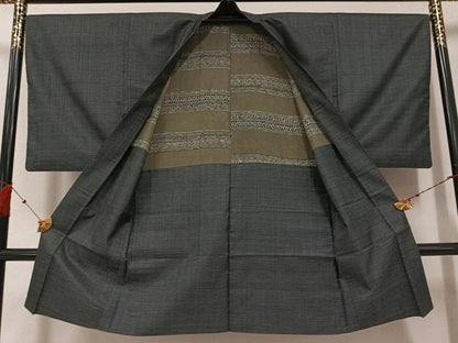 平和屋着物●男性 本場大島紬 アンサンブル 100亀甲 総詰め 正絹 逸品 AABF6952ph