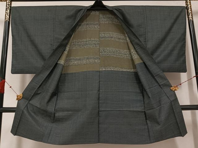平和屋着物●男性 本場大島紬 アンサンブル 100亀甲 総詰め 正絹 逸品 AABF6952ph