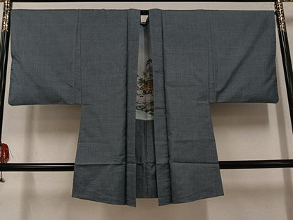 平和屋着物●男性 本場大島紬 アンサンブル 長襦袢(袷)セット 100亀甲 総詰め 正絹 逸品 AABF6953ph