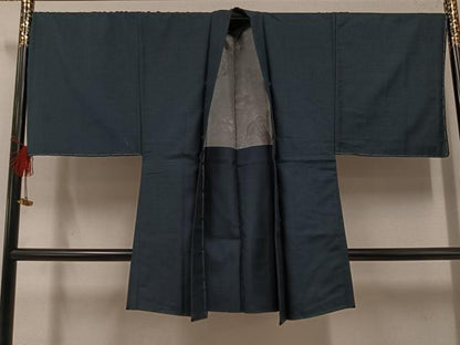 平和屋着物●男性 紬 アンサンブル 亀甲柄 正絹 逸品 未使用 AABF6956ph