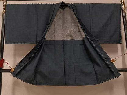 平和屋着物●男性 紬 アンサンブル 亀甲柄 正絹 逸品 未使用 AABF6956ph