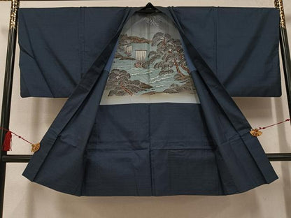 平和屋着物●男性 本場大島紬 アンサンブル 100亀甲 総詰め 正絹 逸品 AABF6958ph