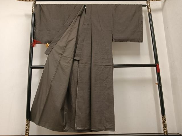平和屋着物●男性　大島紬　アンサンブル　亀甲柄　キングサイズ　正絹　逸品　未使用　AABF6964ph