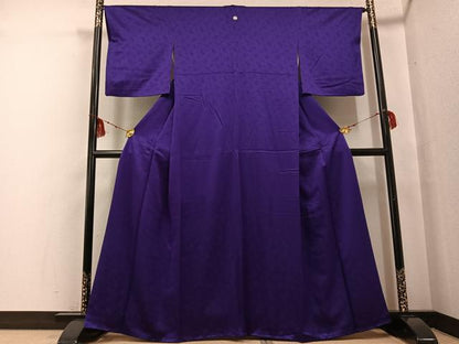 平和屋着物●上質な色無地 葡萄色 正絹 逸品 AABF6973ph