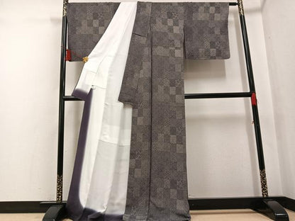 平和屋着物●江戸小紋 寄せ小紋柄 正絹 逸品 未使用 AABF6974ph
