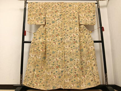 平和屋着物●上質な小紋 鳥獣花文 正絹 逸品 AABF6976ph