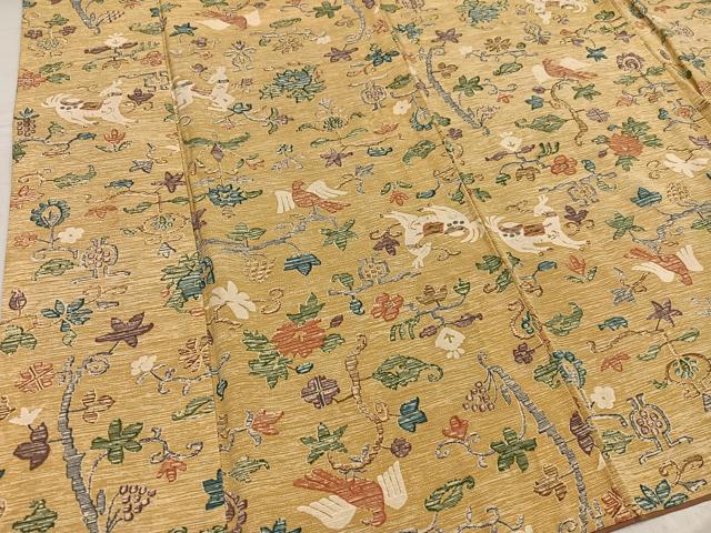 平和屋着物●上質な小紋 鳥獣花文 正絹 逸品 AABF6976ph