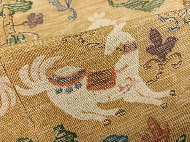 平和屋着物●上質な小紋 鳥獣花文 正絹 逸品 AABF6976ph