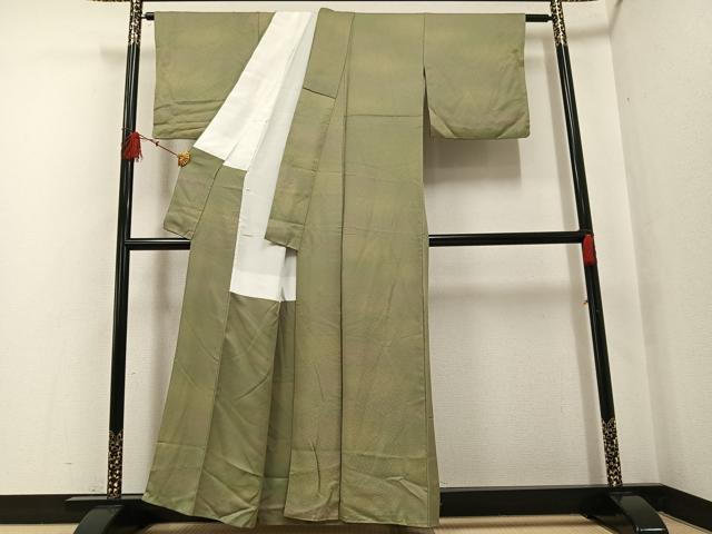 平和屋着物●上質な小紋 霞文 暈し染め 正絹 逸品 AABF6978ph