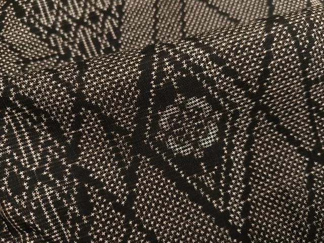 平和屋着物●本場大島紬 一元7マルキ 幾何学花文 正絹 逸品 AABF6981ph