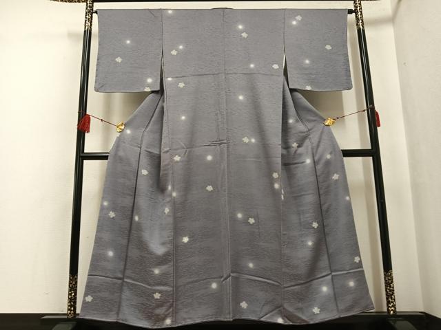 平和屋着物●上質な小紋 梅 ほたる暈し 金彩 正絹 逸品 未使用 AABF6985ph