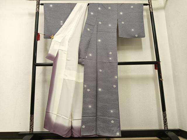 平和屋着物●上質な小紋 梅 ほたる暈し 金彩 正絹 逸品 未使用 AABF6985ph