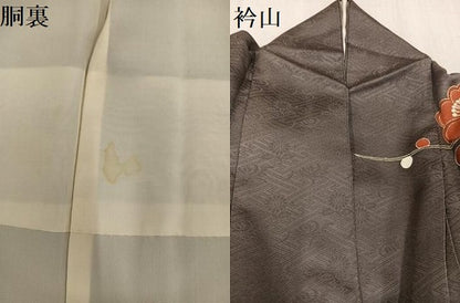 平和屋着物●訪問着 枝花文 暈し染め 金彩 正絹 逸品 AABF6990ph