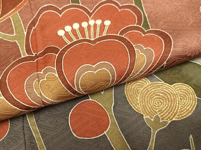 平和屋着物●訪問着 枝花文 暈し染め 金彩 正絹 逸品 AABF6990ph