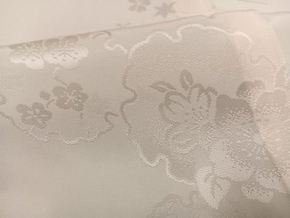 平和屋着物●振袖用長襦袢 無双仕立て 雪輪花地紋 暈し染め 半衿刺繍 広衿仕立て 正絹 逸品 AABF6992ph