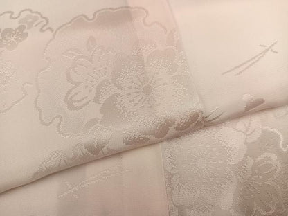 平和屋着物●振袖用長襦袢 無双仕立て 雪輪花地紋 暈し染め 半衿刺繍 広衿仕立て 正絹 逸品 AABF6992ph