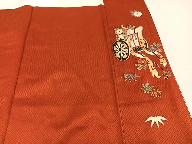 平和屋着物●豪華振袖 草花宝尽くし 暈し染め 金彩 ロング丈 正絹 逸品 AABF6993ph
