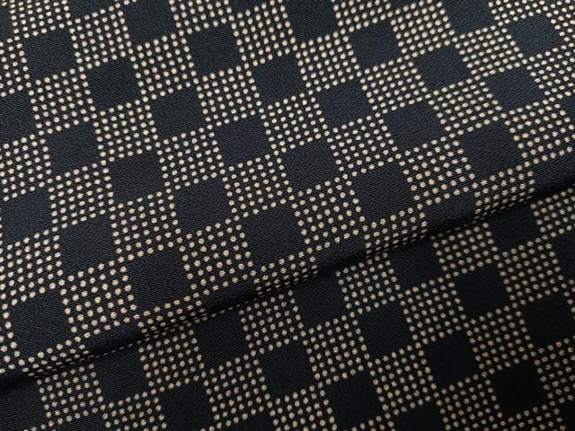 平和屋着物●上質な小紋 市松文 正絹 逸品 AABF6997ph