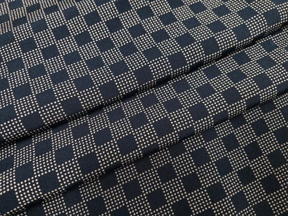 平和屋着物●上質な小紋 市松文 正絹 逸品 AABF6997ph
