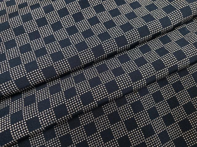 平和屋着物●上質な小紋 市松文 正絹 逸品 AABF6997ph