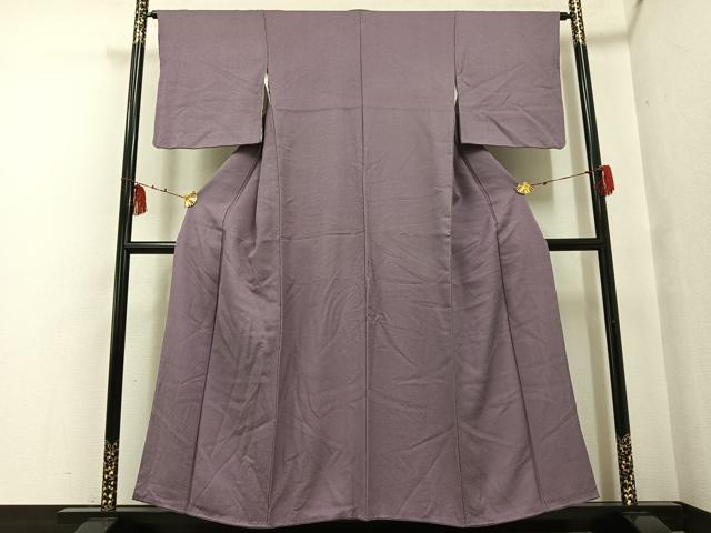 平和屋着物●上質な色無地 鳩羽鼠色 正絹 逸品 AABF6998ph