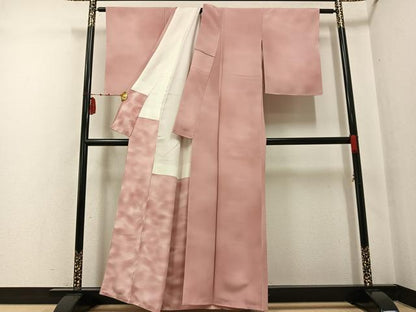 平和屋着物●染色作家 斉藤三才 小紋 霞文 暈し染め 正絹 逸品 AABF7000ph