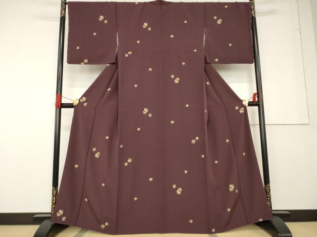 平和屋着物●上質な小紋 源氏香 金彩 正絹 逸品 AABF7005ck