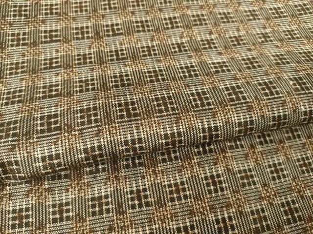 平和屋着物●本場大島紬 格子 正絹 逸品 AABF7007ck