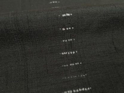 平和屋着物●上質な紬 絞り 立涌文 黒地 正絹 逸品 AABF7009ck