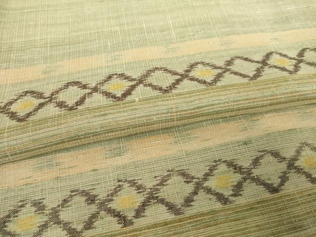 平和屋着物●上質な紬 横段文 正絹 逸品 AABF7012ck