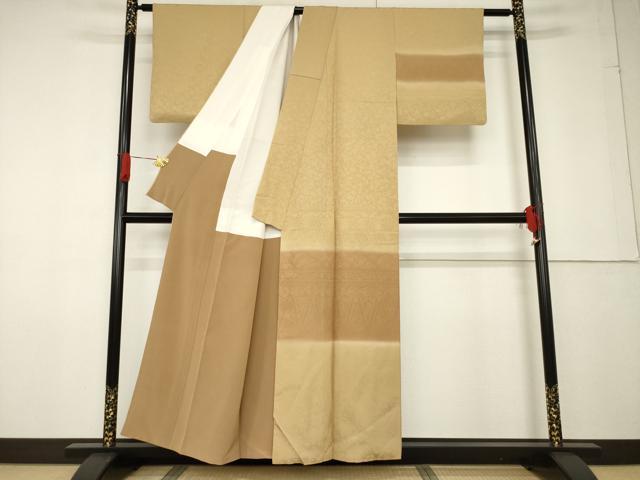平和屋着物●訪問着 横段花文 正絹 逸品 AABF7015ck