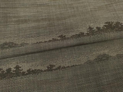 平和屋着物●本場大島紬 カタス9マルキ 横段風景文 正絹 逸品 AABF7017ck