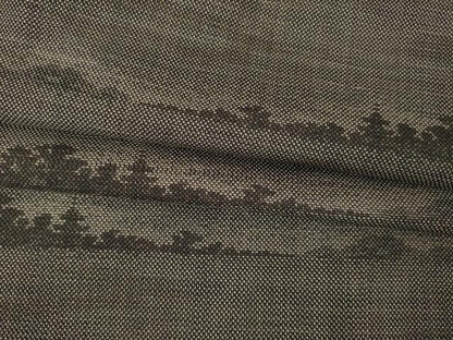 平和屋着物●本場大島紬 カタス9マルキ 横段風景文 正絹 逸品 AABF7017ck