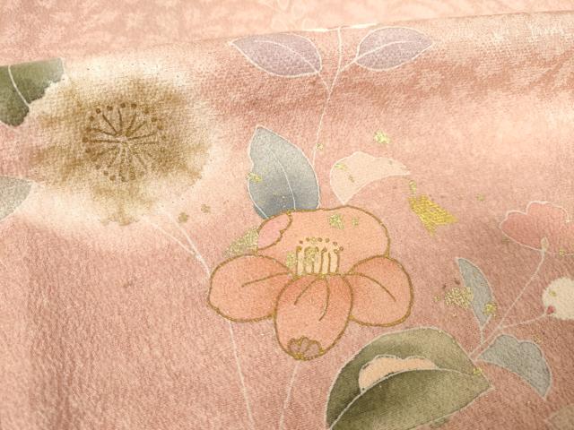 平和屋着物●訪問着 辻が花 舞花文 金彩 正絹 逸品 AABF7019ck