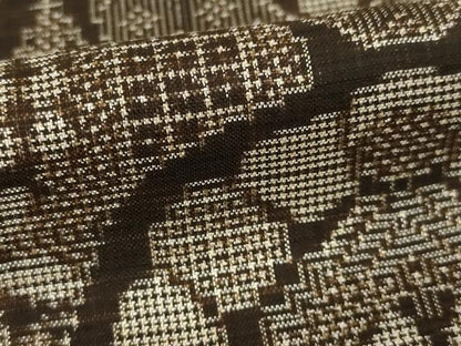 平和屋着物●本場大島紬 アンサンブル 一元絣 花丸文 正絹 逸品 AABF7021ck