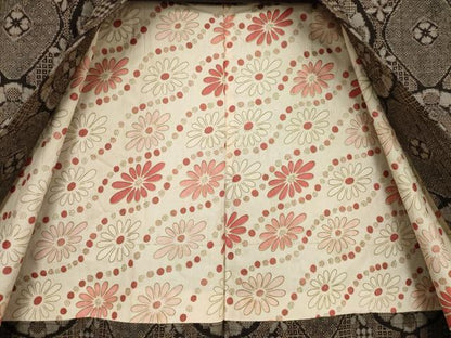 平和屋着物●本場大島紬 アンサンブル 一元絣 花丸文 正絹 逸品 AABF7021ck