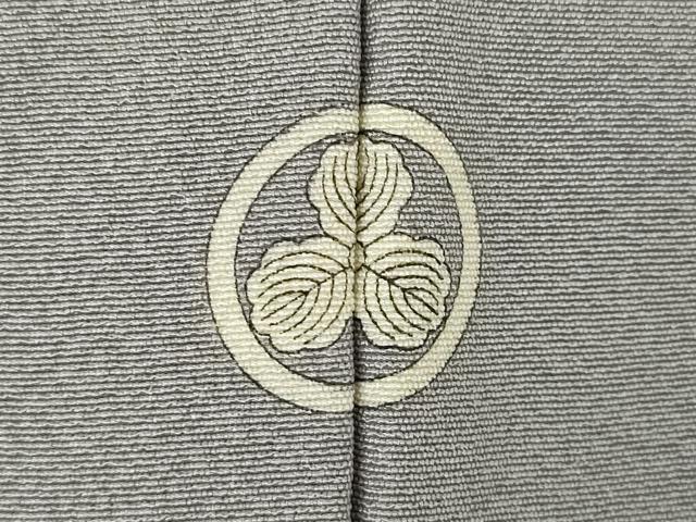 平和屋着物●上質な色無地 草木染 京の舞 煤色 丹後ちりめん 反端付き 正絹 逸品 AABF7023ck