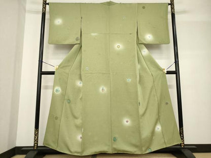 平和屋着物●上質な小紋 蟹 カニ ほたる暈し 正絹 逸品 AABF7029ck