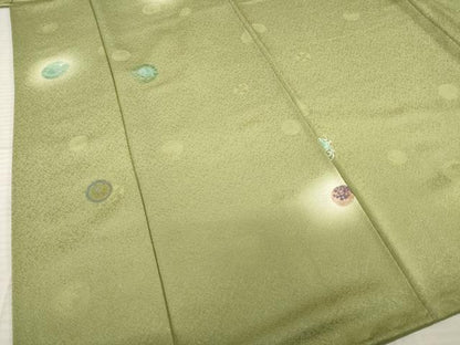 平和屋着物●上質な小紋 蟹 カニ ほたる暈し 正絹 逸品 AABF7029ck