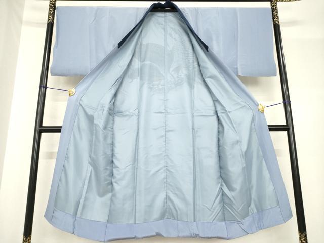 平和屋着物●男性 本場大島紬 アンサンブル 長襦袢(袷)セット 格子 正絹 逸品 AABF7034ck