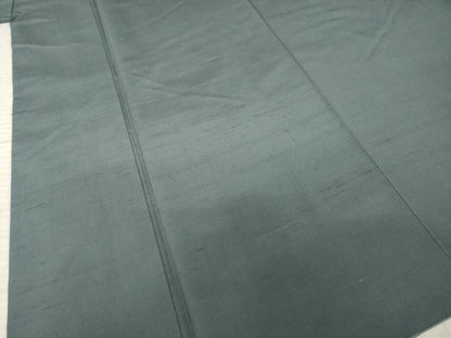 平和屋着物●男性 紬 アンサンブル 錆鼠色 正絹 逸品 AABF7037ck