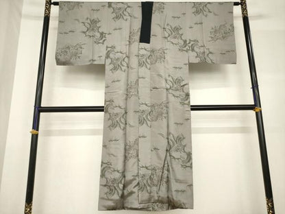 平和屋着物●男性 紬 アンサンブル 長襦袢(袷)セット 色無地 藍鉄色 正絹 逸品 AABF7038ck