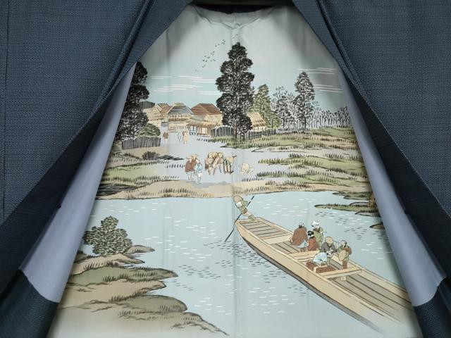 平和屋着物●男性 本場大島紬 アンサンブル 100亀甲 総詰め 正絹 逸品 未使用 AABF7040ck