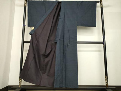 平和屋着物●男性 本場大島紬 アンサンブル 長襦袢(袷)セット 亀甲絣 正絹 逸品 AABF7041ck