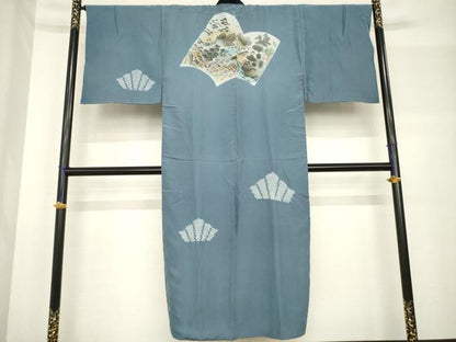 平和屋着物●男性 本場大島紬 アンサンブル 長襦袢(袷)セット 亀甲絣 正絹 逸品 AABF7041ck