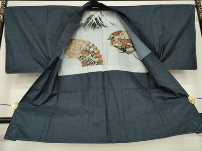 平和屋着物●男性 本場大島紬 アンサンブル 100亀甲 総詰め 正絹 逸品 未使用 AABF7042ck