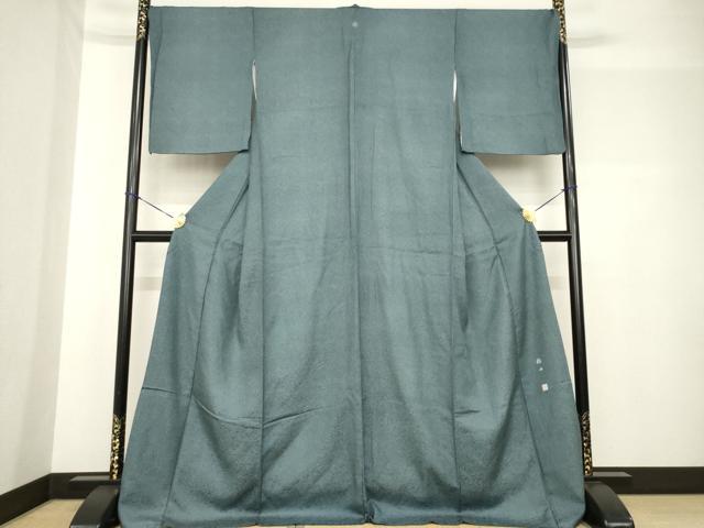 平和屋着物●江戸小紋 作家物 稲山 鮫小紋柄 やまと誂製 ロング丈 正絹 逸品 AABF7044ck
